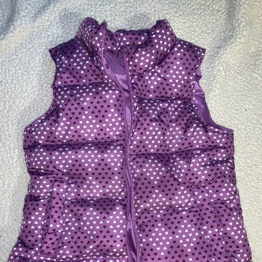 LANDS’ END | Kids Purple Heart Puffy Vest